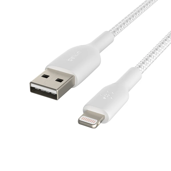 Cable Belkin Braided USB-A a Lightning - Blanco - Image 5