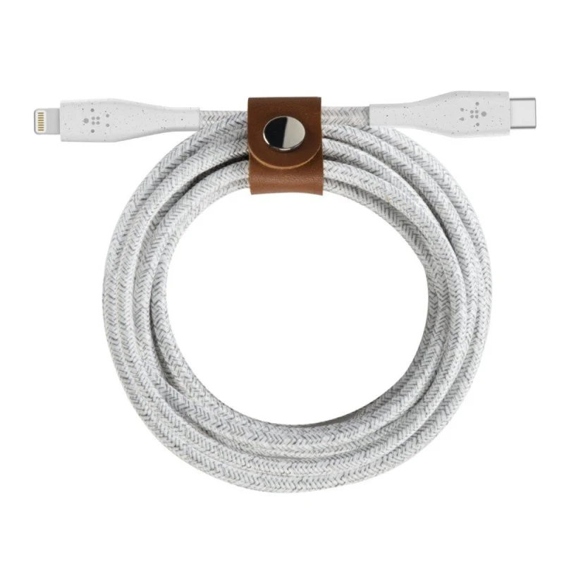 Cable Belkin USB-C a Lightning - 1.2M - DuraTek Plus Carga Rápida - Blanco - Image 5