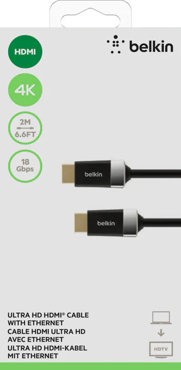 Cable HDMI a HDMI 4K Belkin - 2M - Negro - Image 3