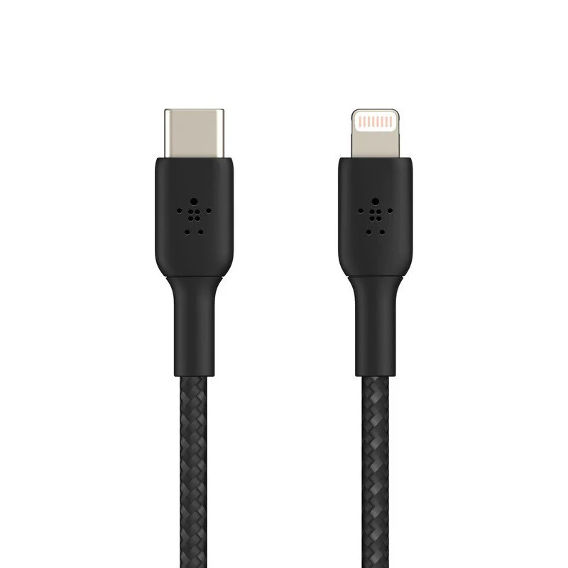 Cable Belkin USB-C a Lightning - 1M - Trenzado - Negro - Image 2