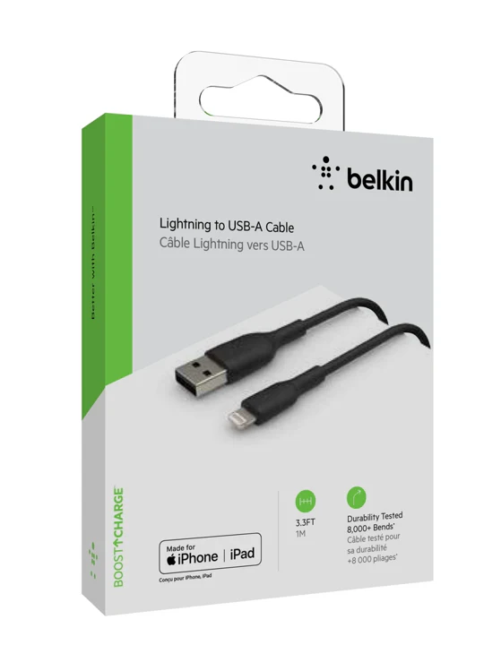 Cable Belkin USB-A a Lightning - 1M - Mixit - Negro - Image 4