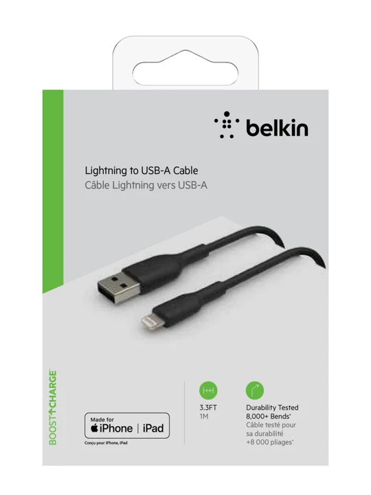 Cable Belkin USB-A a Lightning - 1M - Mixit - Negro - Image 5