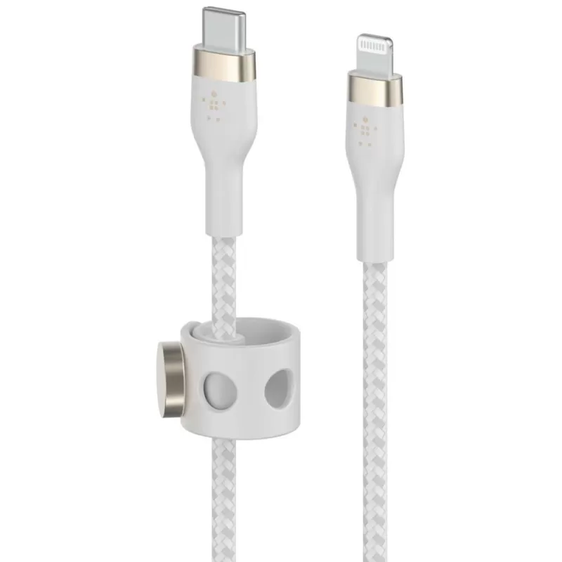 Cable Belkin USB-C a Lightning - 3M - Pro Flex - Blanco - Image 2