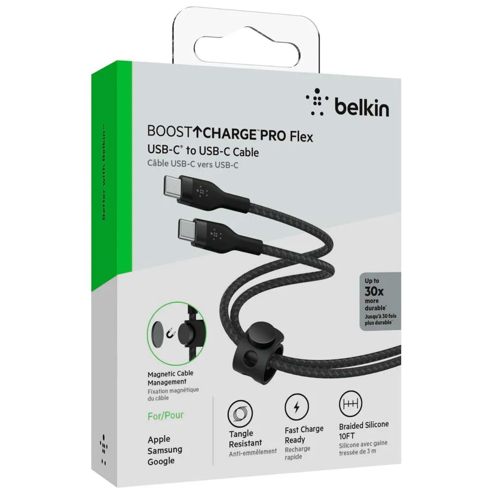 CABLE BELKIN USB-C A USB-C 3M - BLK - Image 3