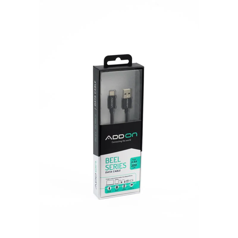CABLE DE CARGA ADD ON USBA/USBC 2M - BLACK - Image 2