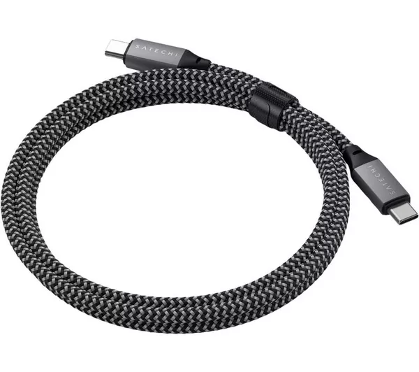 Cable de carga SATECHI TIPO-C a TIPO-C de 100W - Negro metalizado - Image 2