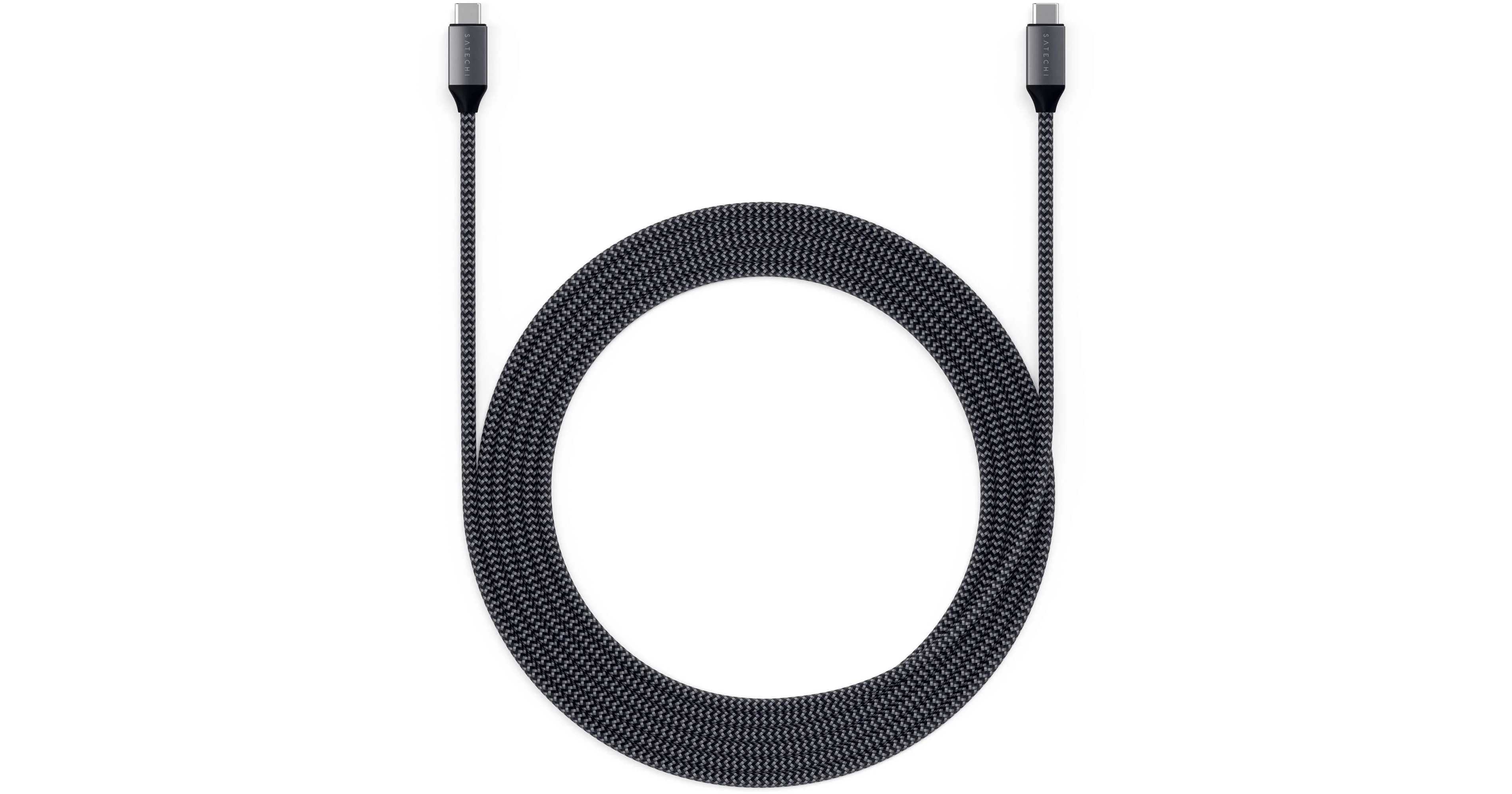 Cable de carga SATECHI TIPO-C a TIPO-C de 100W - Negro metalizado - Image 3