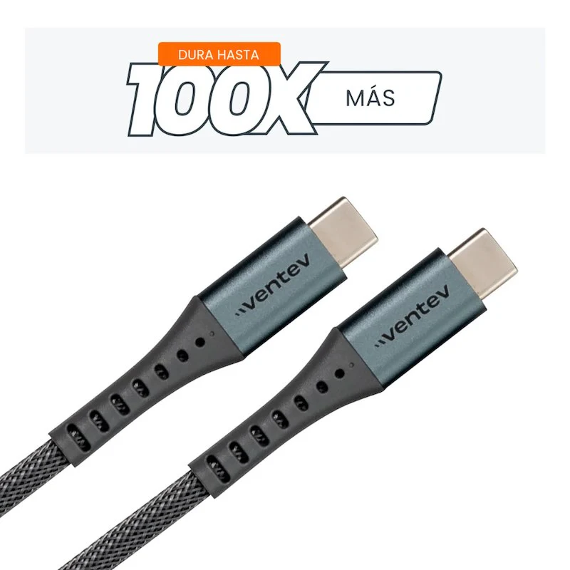 CABLE VENTEV ALLOY USB-C A USB-C 3M GREY - Image 2