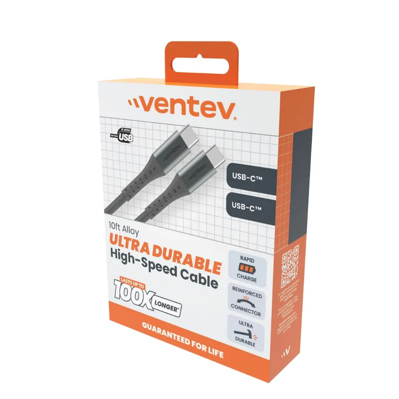 CABLE VENTEV ALLOY USB-C A USB-C 3M GREY - Image 3
