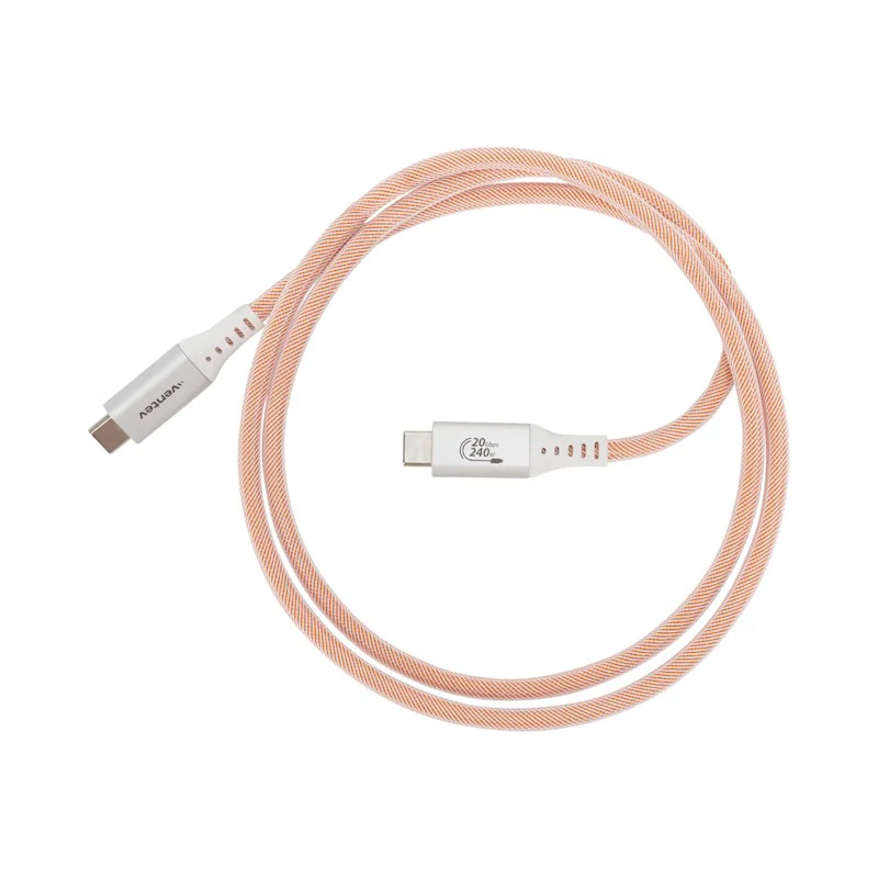 CABLE VENTEV ULTRAFAST DUO USB-C A USB-C 240W 1M WHITE - Image 2