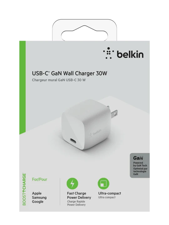 Cargador GAN Pared Belkin Carga Rápida USB-C 30w Blanco - Image 5