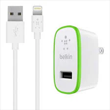 Cargador Belkin Lightning USB 1.2 Mts - Negro