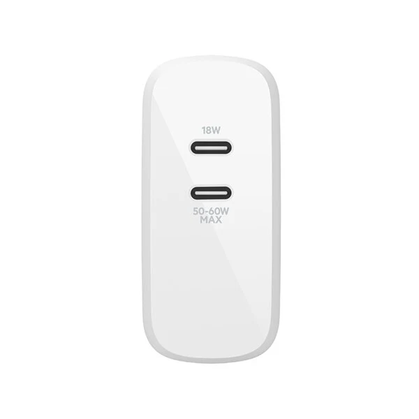 Cargador Belkin 68w - USB-C GAN PD 50w / USB-C GAN PD 18w - Blanco - Image 3