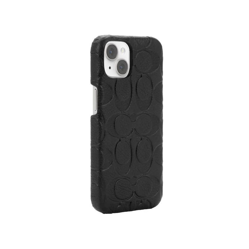 Case Coach Slim Envoltura De Cuero En Relieve Para iPhone 14- Negro - Image 4