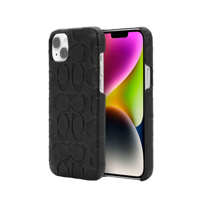 CASE COACH LEATHER SLIM WRAP PARA IPHONE 14 PLUS - BLACK - Image 2