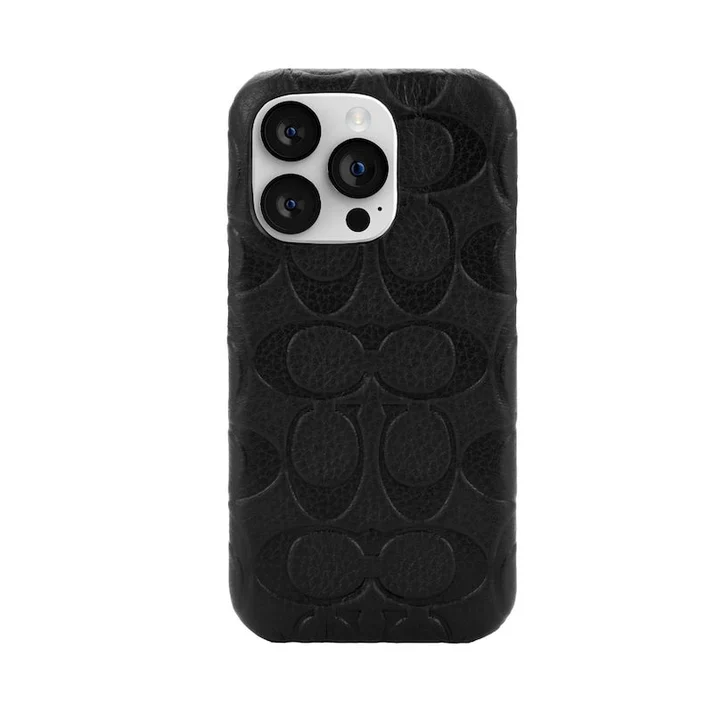 CASE COACH LEATHER SLIM WRAP PARA IPHONE 14 PRO - BLACK - Image 4