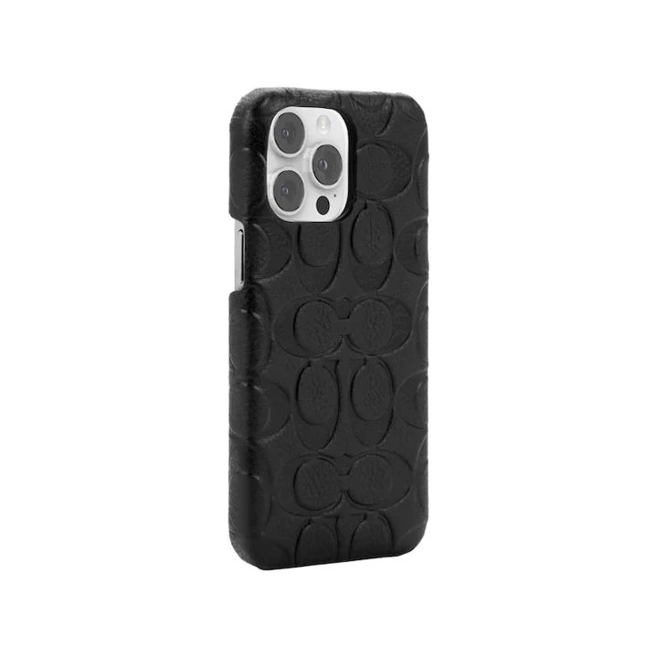 CASE COACH LEATHER SLIM WRAP PARA IPHONE 14 PRO MAX - BLACK - Image 4