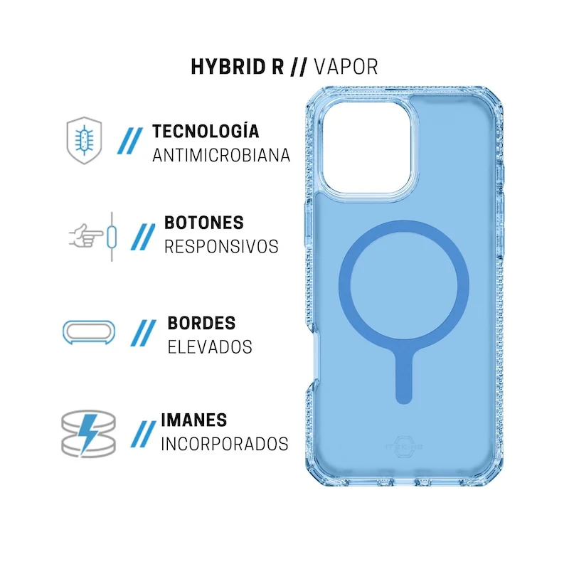 CASE ITSKINS HYBRID R IPH 16 PM BLU - Image 5
