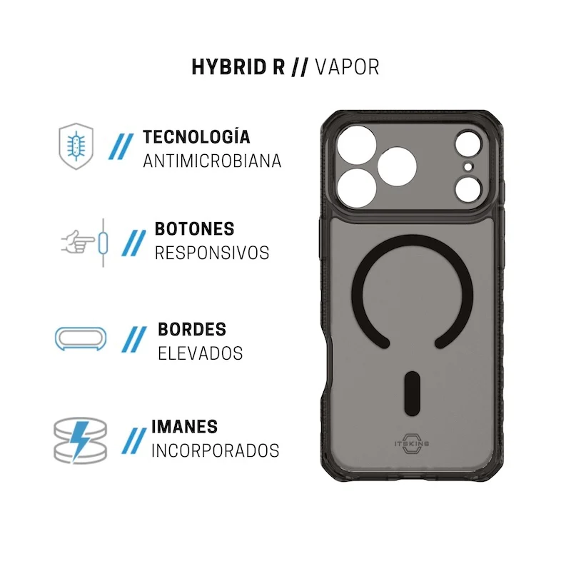 CASE ITSKINS HYBRID R VAPOR MAGSAFE IPHONE 17 PRO SMOK - Image 5