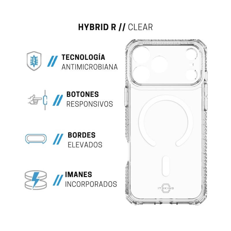 CASE ITSKINS HYBRIDR TRANSLUCENT MAGSAFE IPHONE 17 PRO MAX CLEAR - Image 3