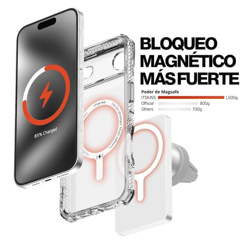 CASE ITSKINS SUPREME R CLEAR MAGSAFE IPHONE 17 AIR CLEAR/WHITE - Image 3