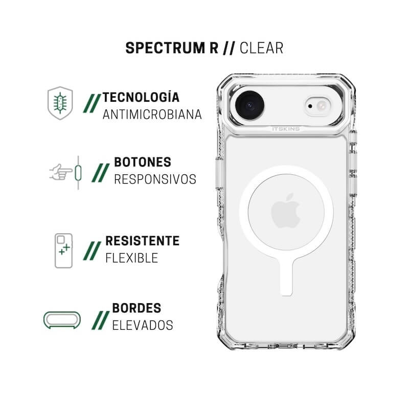 CASE ITSKINS SUPREME R CLEAR MAGSAFE IPHONE 17 AIR CLEAR/WHITE - Image 5