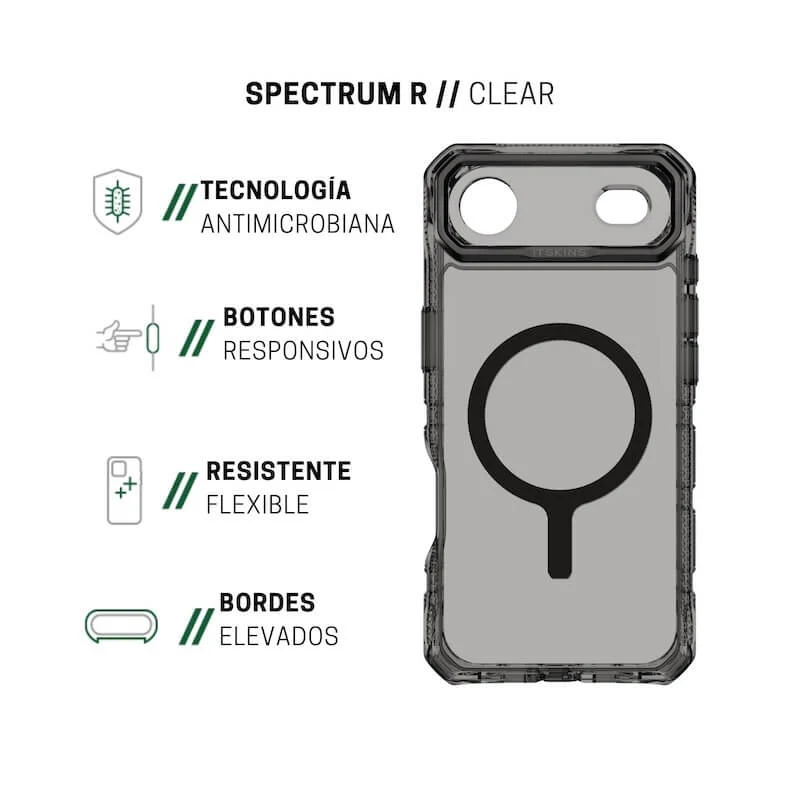 CASE ITSKINS SUPREME R CLEAR MAGSAFE IPHONE 17 AIR GRAPHITE - Image 4