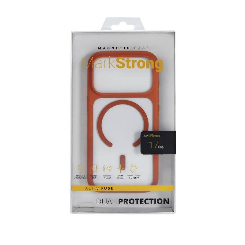 CASE MARKSTRONG IPHONE 17 PRO CLEAR/ORANGE - Image 4
