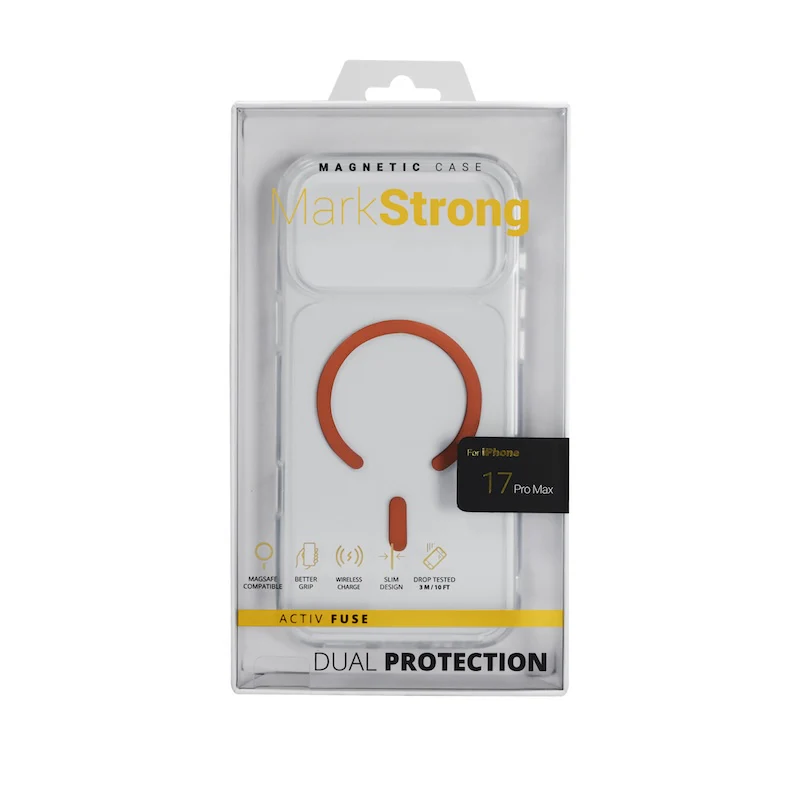 CASE MARKSTRONG IPHONE 17 PRO MAX ORANGE/CLEAR - Image 2