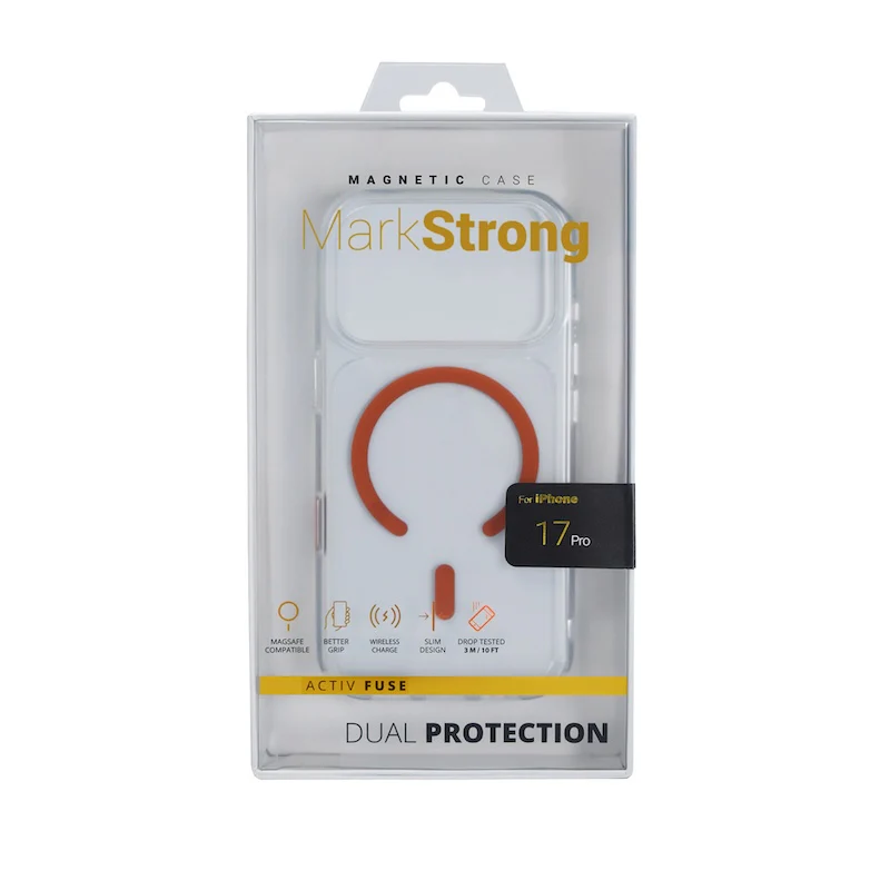 CASE MARKSTRONG IPHONE 17 PRO ORANGE/CLEAR - Image 4