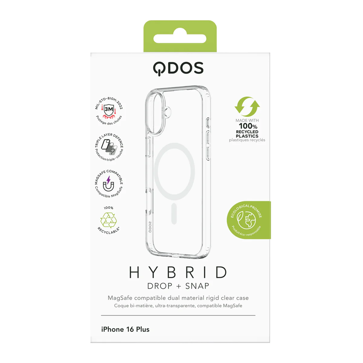 CASE QDOS HYBRID DROP IPH 16 PL CLR - Image 4