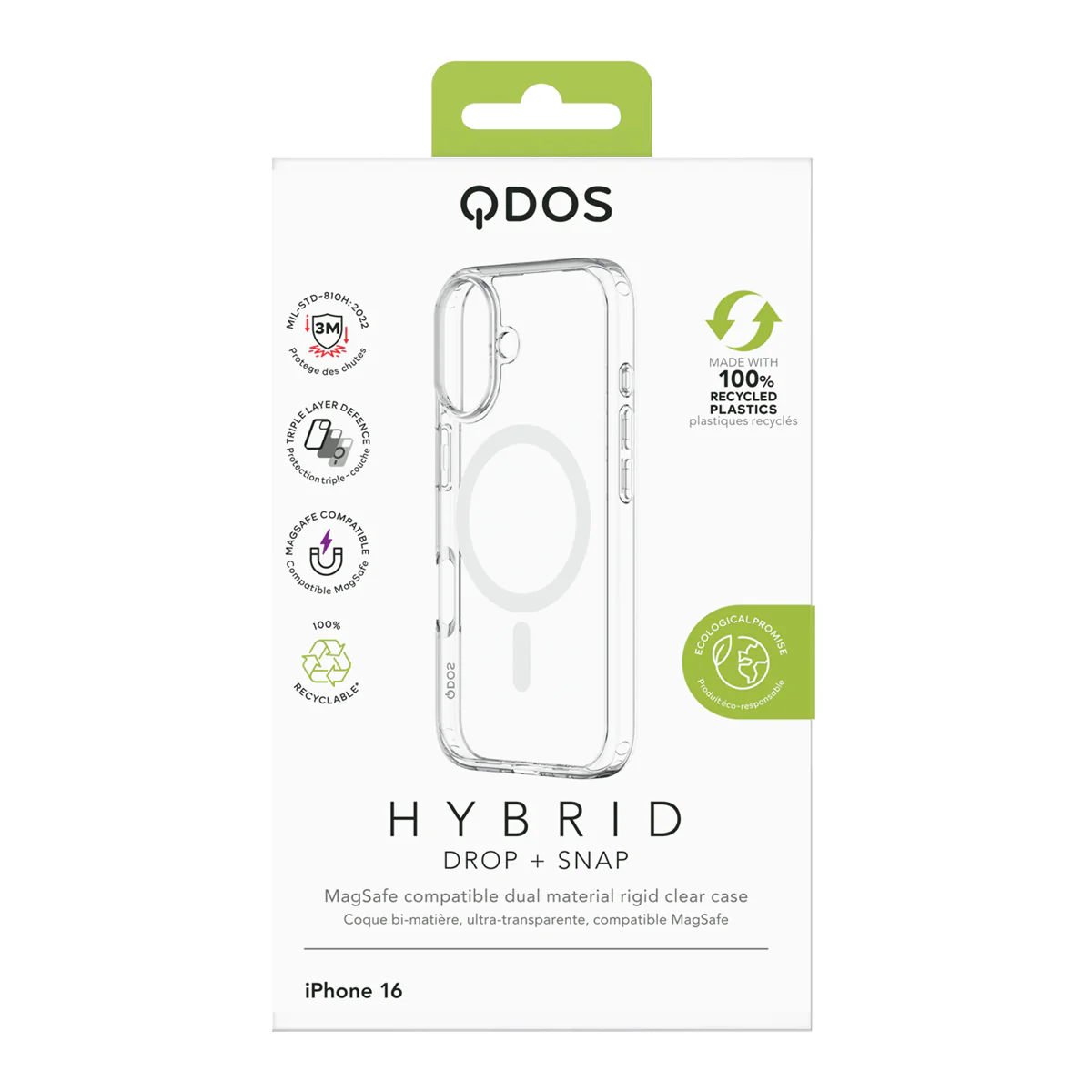 CASE QDOS HYBRID DROP IPH 16 CLR - Image 4