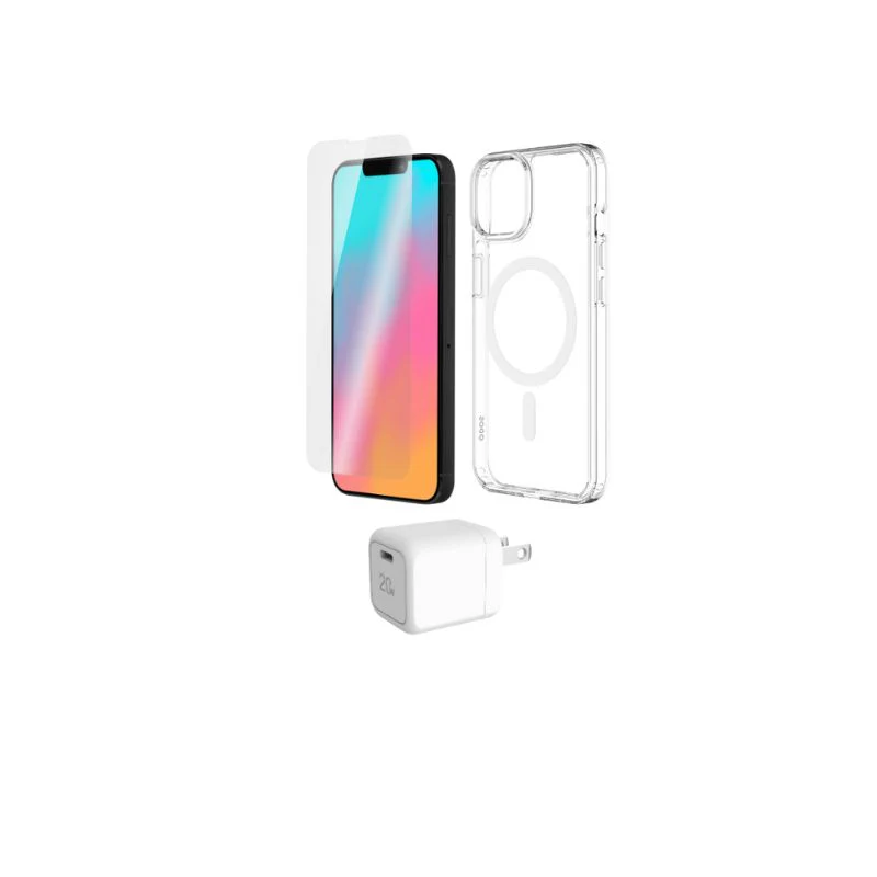 StarterPack Case + Protector + Cargador QDOS para iPhone 13/14 - Image 3