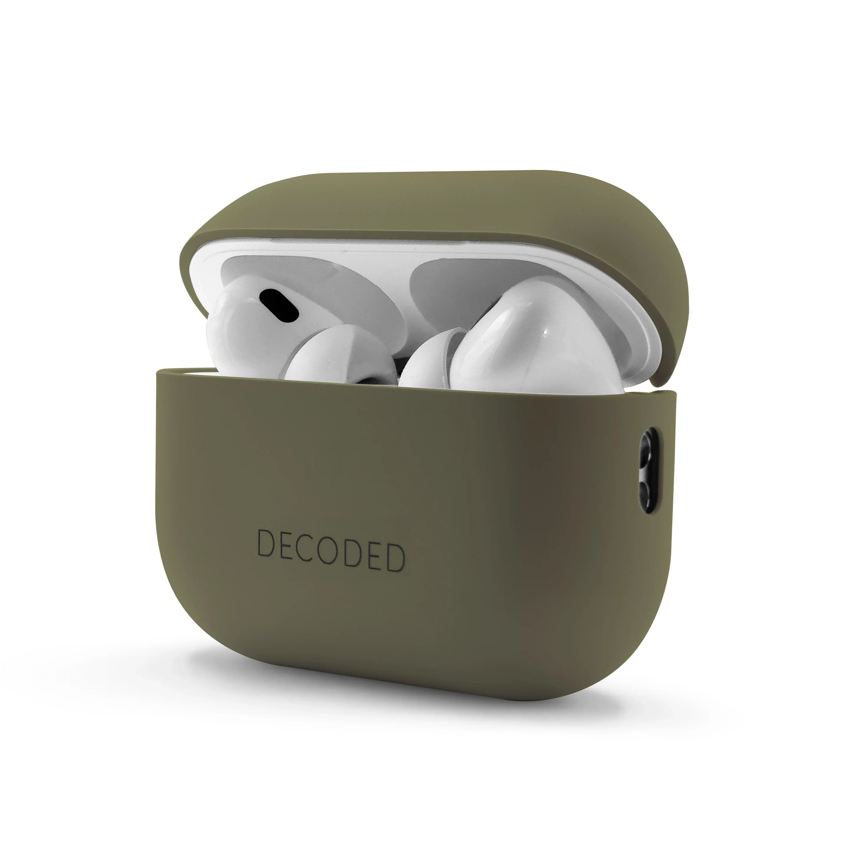 DECODED CASE EN SILICONA LIQUIDA AIRPODS PRO 2GEN /1GEN OLIVA - Image 3