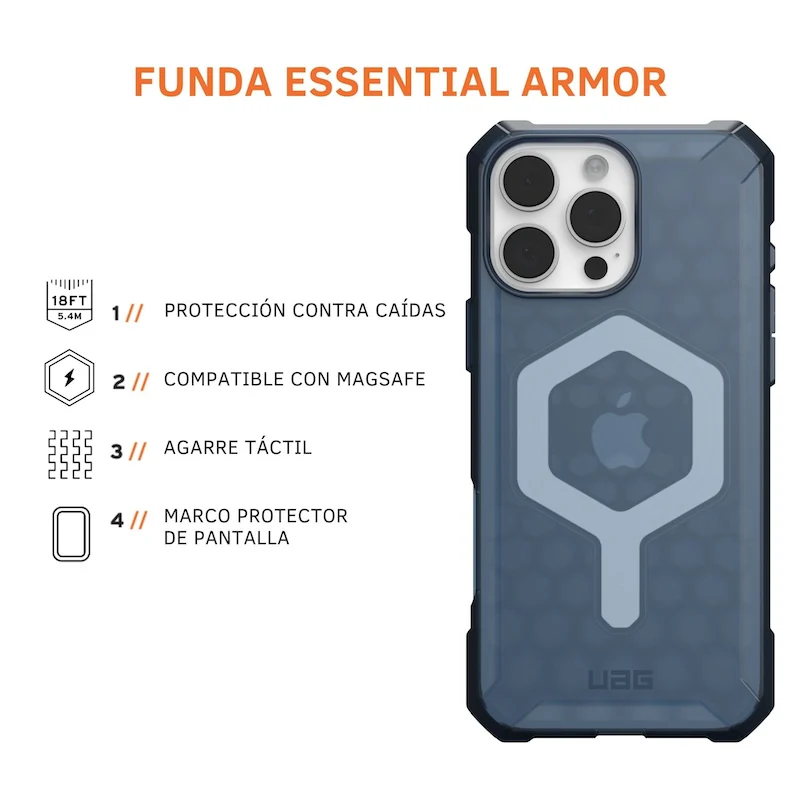 CASE UAG ESSENTIAL ARMOR IPH 16 PM BLU - Image 3