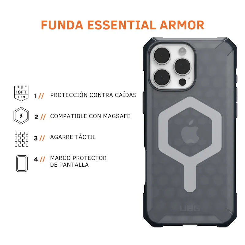 CASE UAG ESSENTIAL ARMOR IPH 16 PM GRY - Image 3