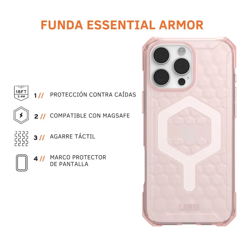 CASE UAG ESSENTIAL ARMOR IPH 16 PM PNK - Image 3
