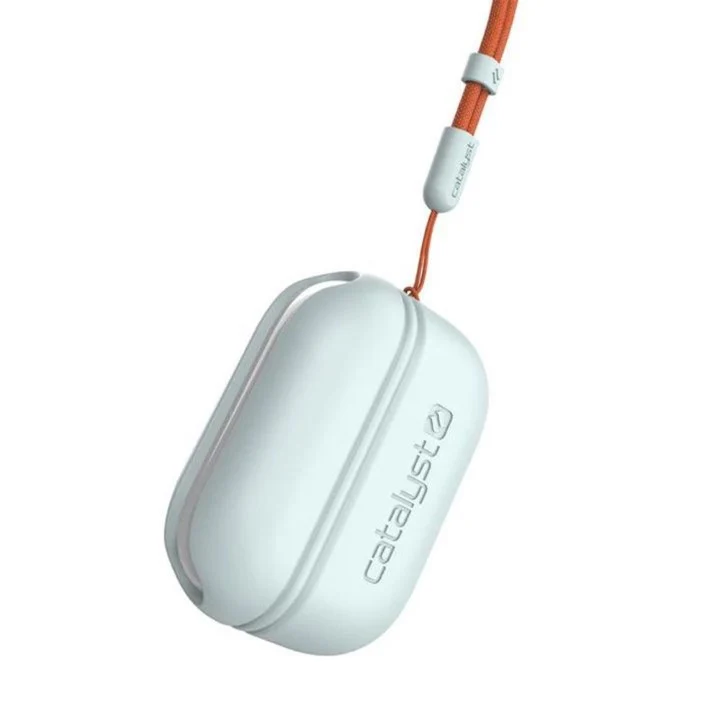 Case ESSENTIAL Para Airpods Pro (2ª Generacion) Azul Glacial/Cordon Naranja - Image 3
