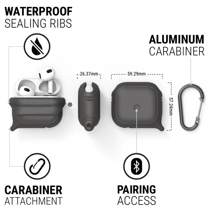 Case CATALYST INFLUENCE IMPERMEABLE Para AirPods 3 -Gris Espacial - Image 4