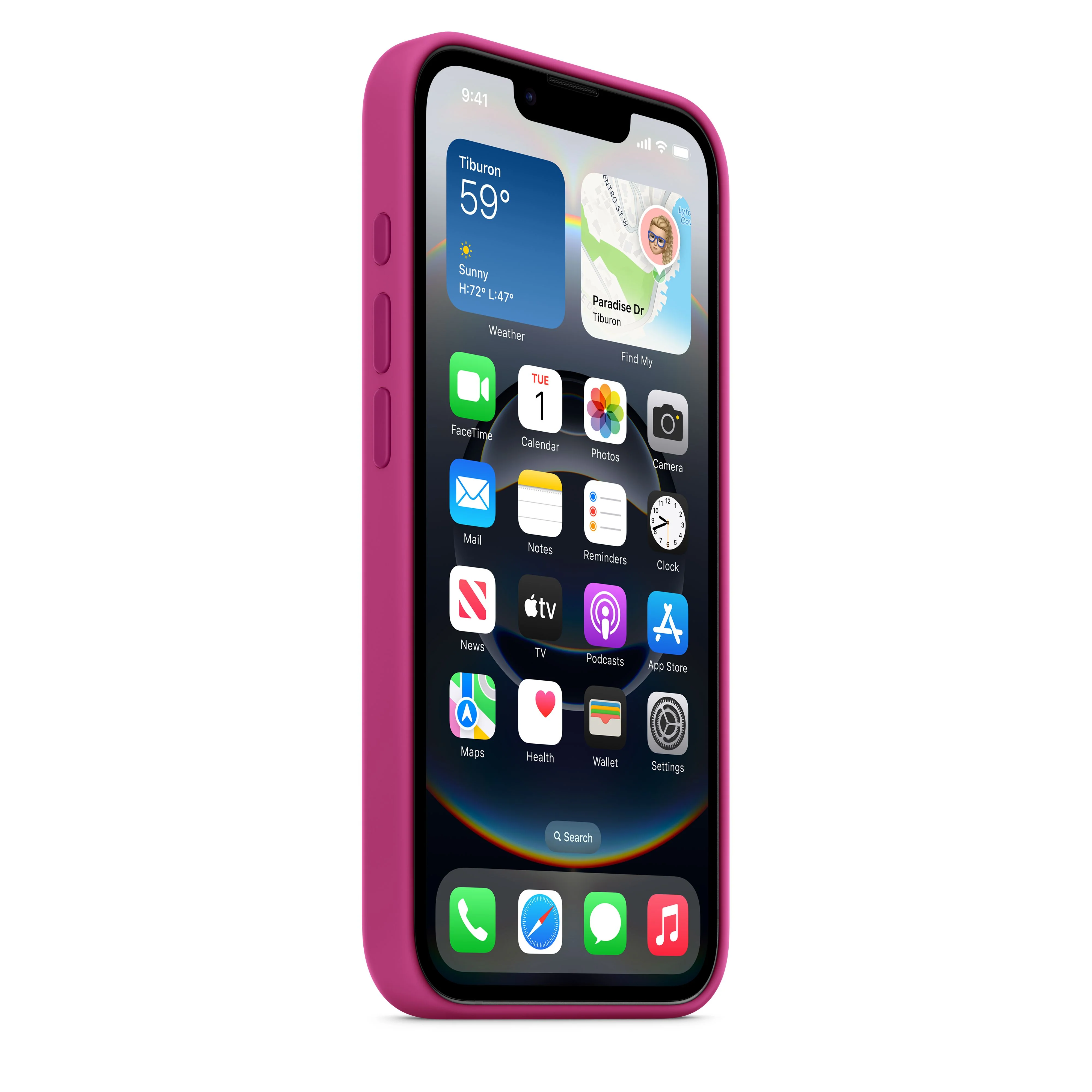 Funda de silicón para el iPhone 16e – Fucsia - Image 3