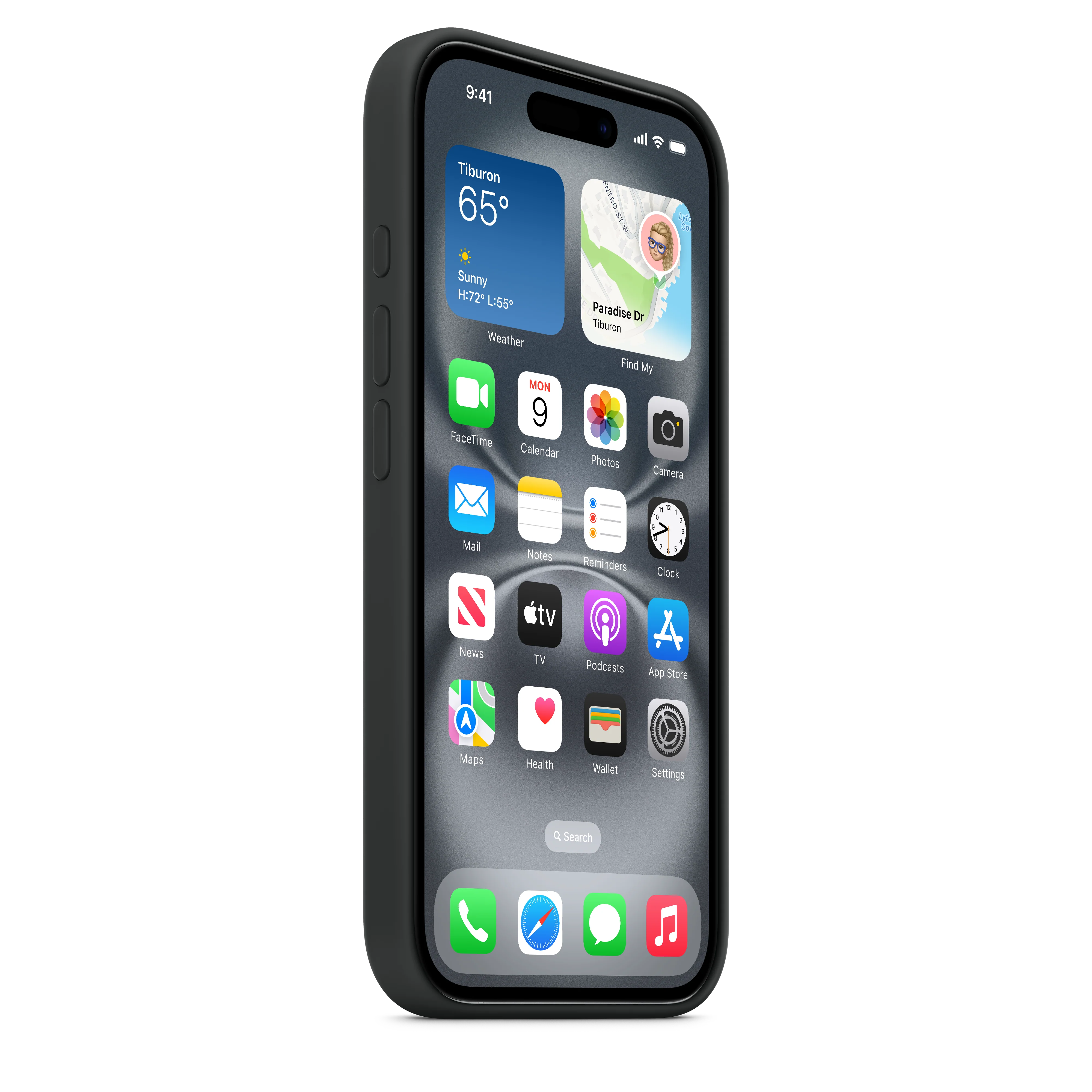 Funda de silicón con MagSafe para el iPhone 16 - Negro - Image 5