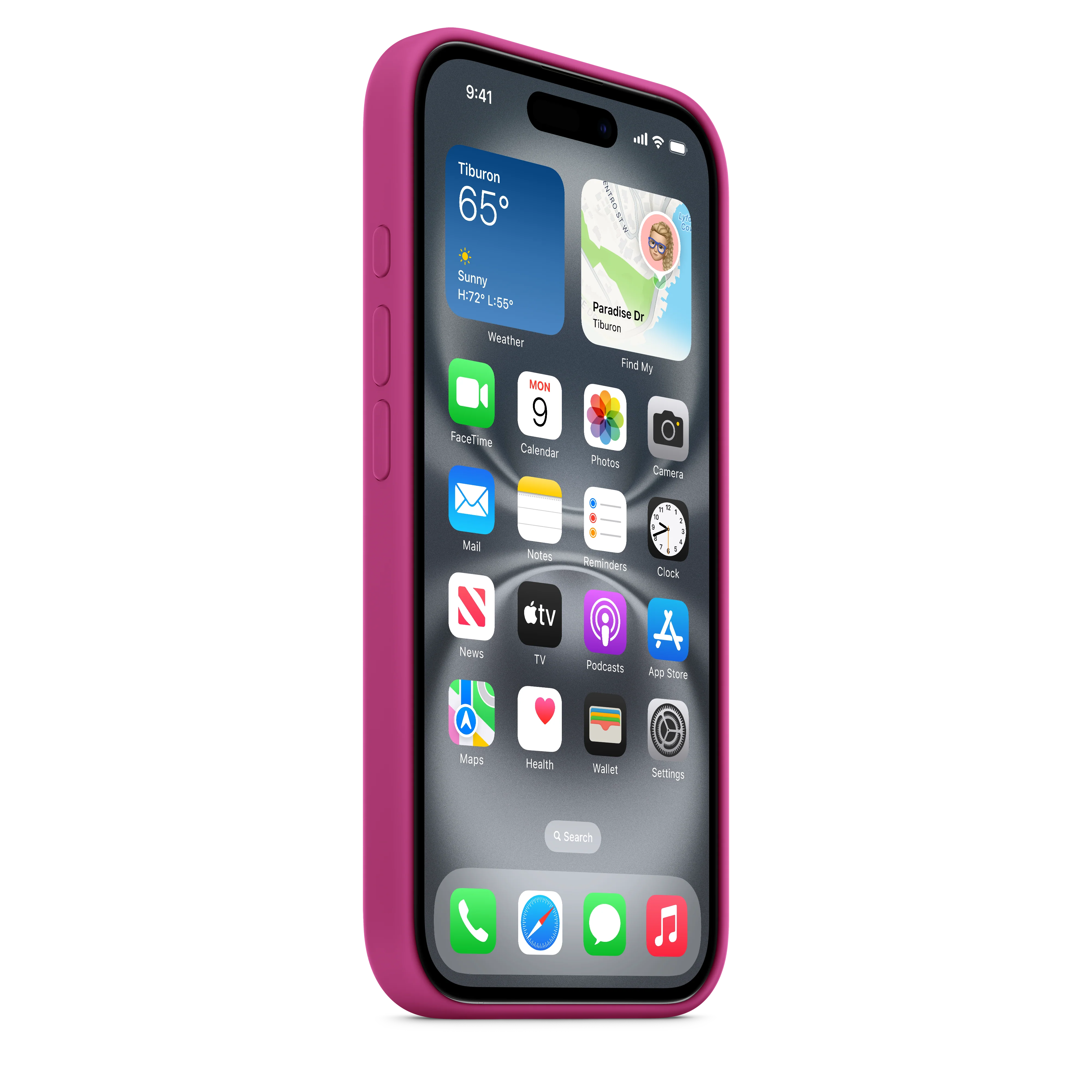 Funda de silicón con MagSafe para el iPhone 16 - Fucsia - Image 5