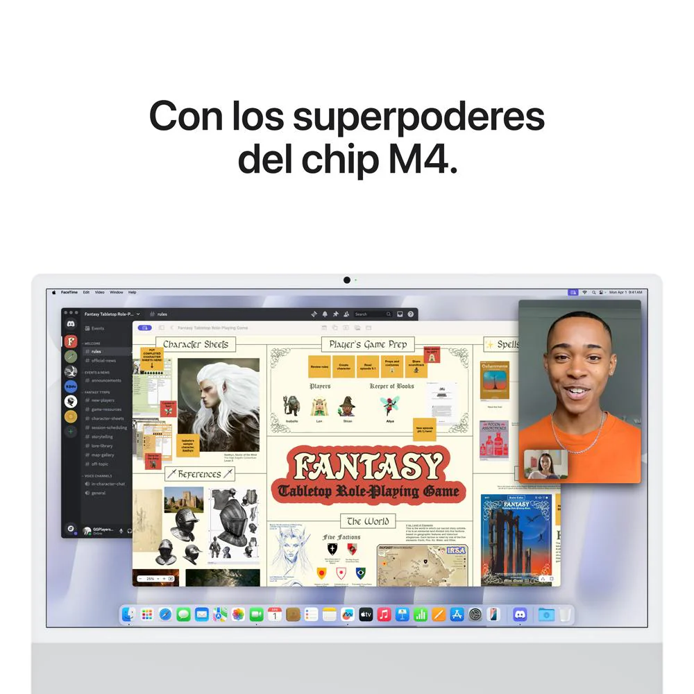 iMac con pantalla Retina 4,5K de 24 pulgadas: Chip M4 de Apple con CPU de 10 núcleos y GPU de 10 núcleos, 256 GB SSD - Plata - Image 6