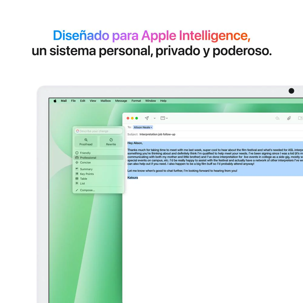 iMac con pantalla Retina 4,5K de 24 pulgadas: Chip M4 de Apple con CPU de 10 núcleos y GPU de 10 núcleos, 256 GB SSD - Verde - Image 5
