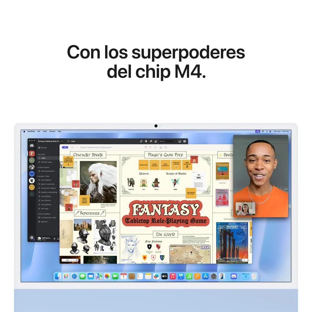 iMac con pantalla Retina 4,5K de 24 pulgadas: Chip M4 de Apple con CPU de 10 núcleos y GPU de 10 núcleos, 256 GB SSD - Azul - Image 6