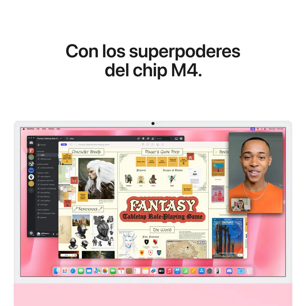 iMac con pantalla Retina 4,5K de 24 pulgadas: Chip M4 de Apple con CPU de 10 núcleos y GPU de 10 núcleos, 512 GB SSD - Rosa - Image 6