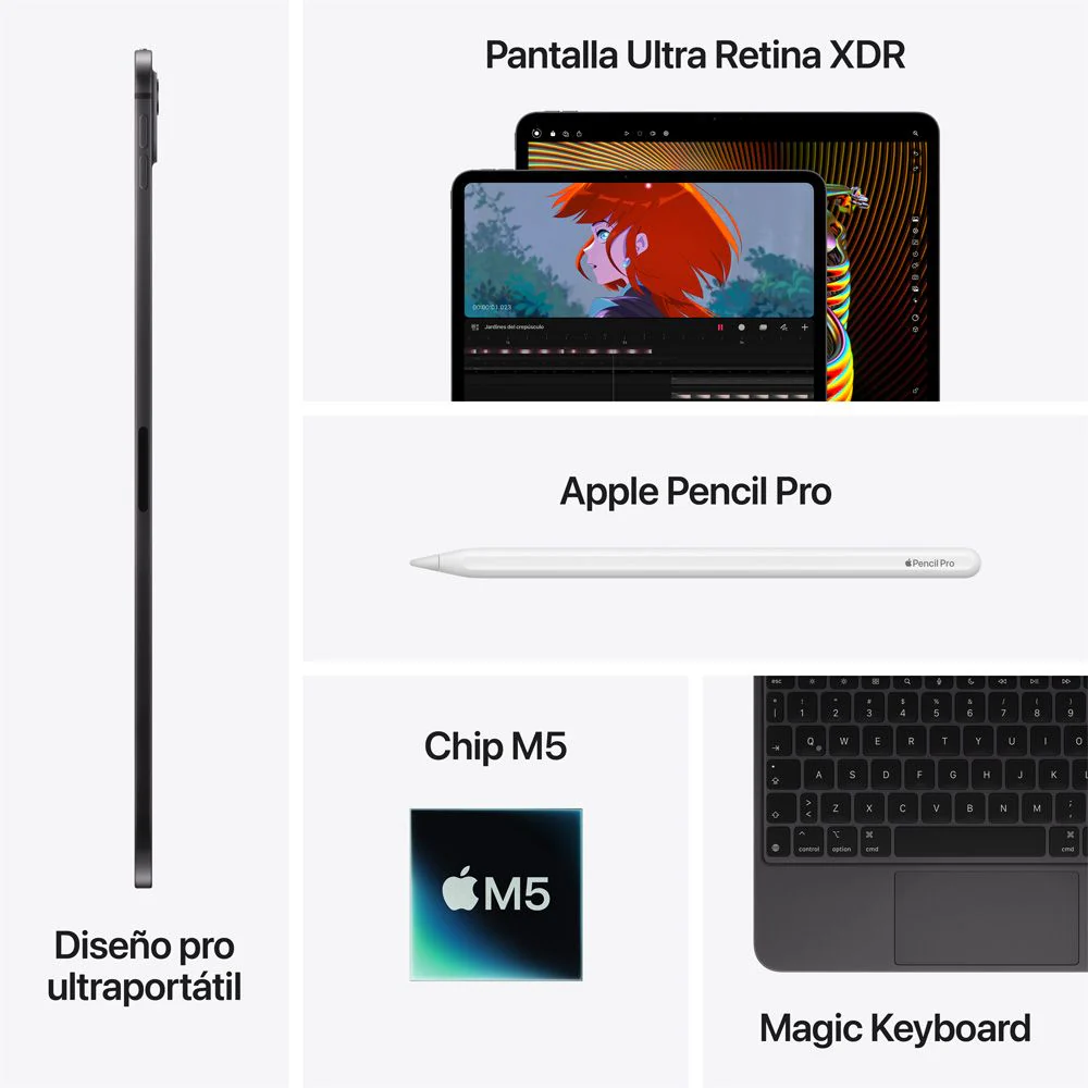 iPad Pro de 13 pulgadas Wi-Fi 512 GB Vidrio estándar - Color plata (M5) - Image 8