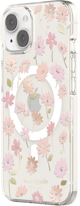 Case Kate Spade NY HD MagSafe Para iPhone 13/14 – Flores/transparente - Image 2