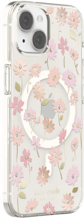 Case Kate Spade NY HD MagSafe Para iPhone 13/14 – Flores/transparente - Image 3