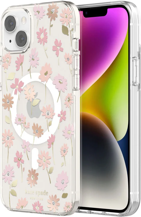 Case Kate Spade NY HD MagSafe Para iPhone 14 Plus – Flores/transparente - Image 6